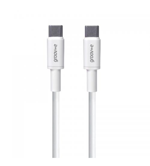 Groov-e GVMA025WE USB-C to USB-C Charging Cable 3M - White