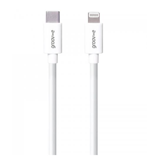 Groov-e GVMA048WE MFI Lightning to USB-C Charging Cable 2M - White