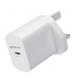 Groov-e GVMA112WE USB-C Wall Charger 25W with USB-C to USB-C Cable - White