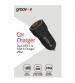 Groov-e GVMA124BK Dual USB-C & USB-A Car Charger 20W - Black