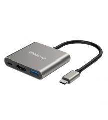Groov-e GVPC29SR Multiport Hub USB-C to 3 Ports (1x HDMI 1x USB-A & 1x USB-C) Groov-e GVPC29SR Multiport Hub USB-C to 3 Ports (1x HDMI 1x USB-A & 1x USB-C)