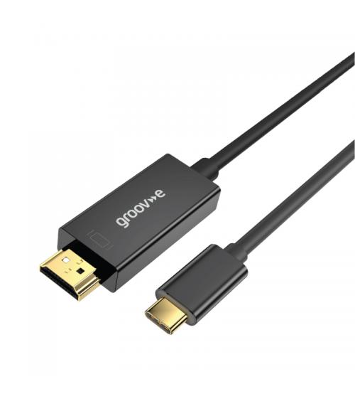 Groov-e GVPC31BK USB-C to HDMI Cable 1.8M - Black