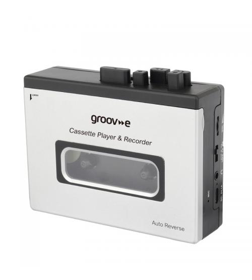 Groov-e GVPS530SR Retro Series Personal Cassette Player & Recorder with Bluetooth - Silver
