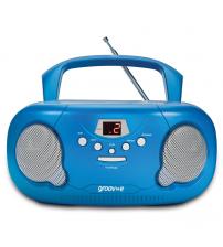 Groov-e GVPS733BE Original Boombox Portable CD Player with Radio - Blue