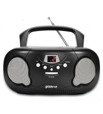 Groov-e GVPS733BK Original Boombox Portable CD Player with Radio - Black