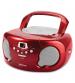 Groov-e GVPS733RD Original Boombox Portable CD Player with Radio - Red