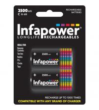 Infapower B005 Rechargeable C Ni-MH Batteries 2500mAh - 2 Pack