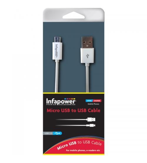 Infapower P009 Micro USB to USB Cable - White