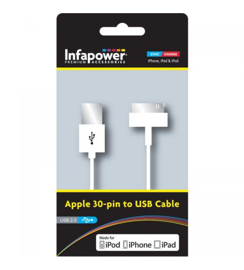 Infapower P010 Apple 30 Pin Sync Cable to USB Cable