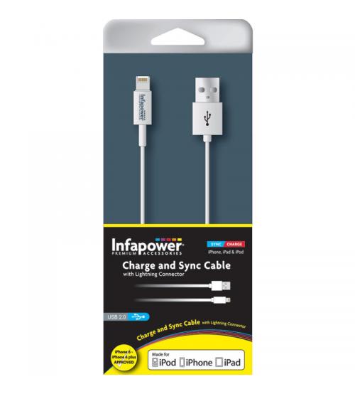 Infapower P011 Apple Lightning to USB 2.0 Cable - White