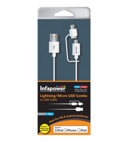 Infapower P026 Apple Lightning & Micro USB Combo Cable
