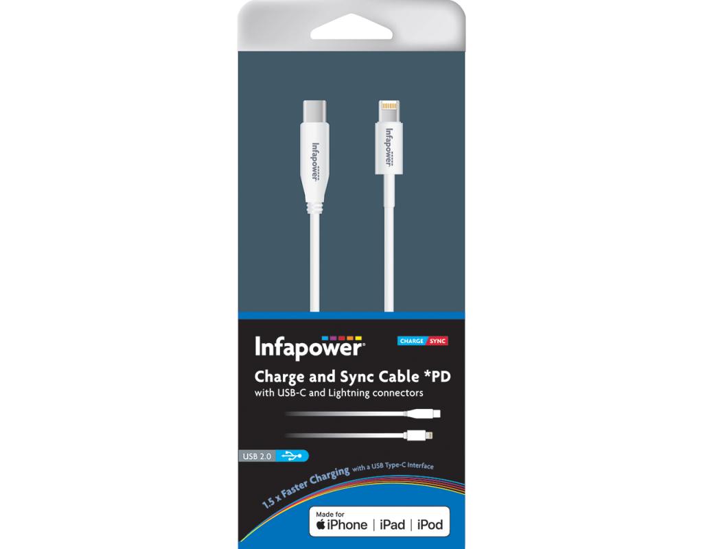 Infapower P056 USB Type C (USBC) to Lightning Cable (PD High Speed)