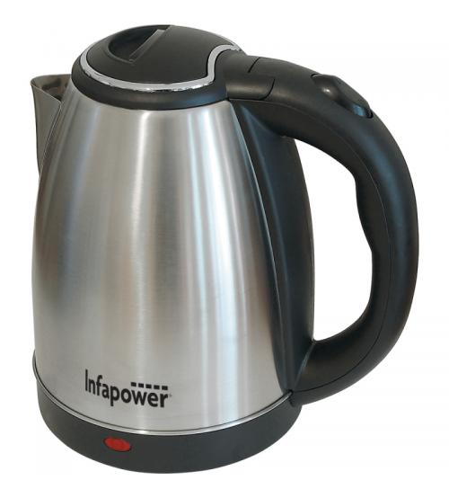 Infapower X503 1.8L 360 Degree Cordless Kettle 1800w - Brushed Stainless Steel