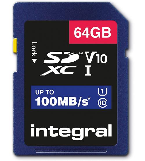 Integral INSDX64G10-80U1 Secure Digital (SD) Card 64GB - Class 10