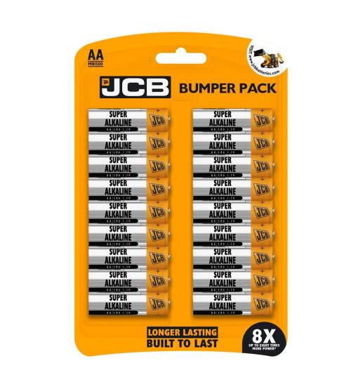 JCB S18753 AA Super Alkaline Batteries Bumper Pack of 18