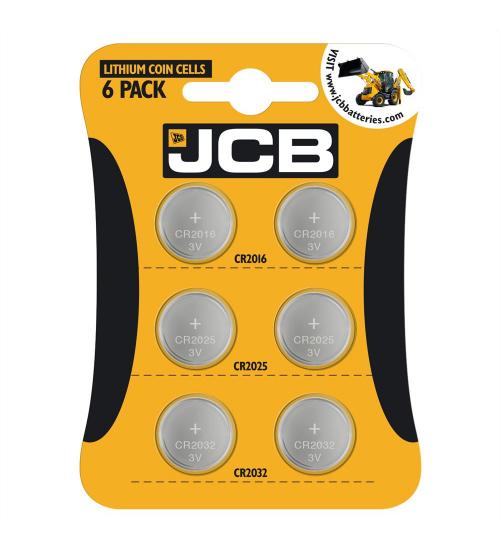 JCB S4901 3V Lithium Coin Cells Pack of 6 Mixed Cells