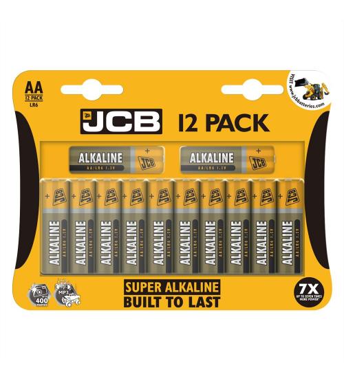 JCB S5334 LR6 / AA 1.5V Super Alkaline Batteries Pack of 12