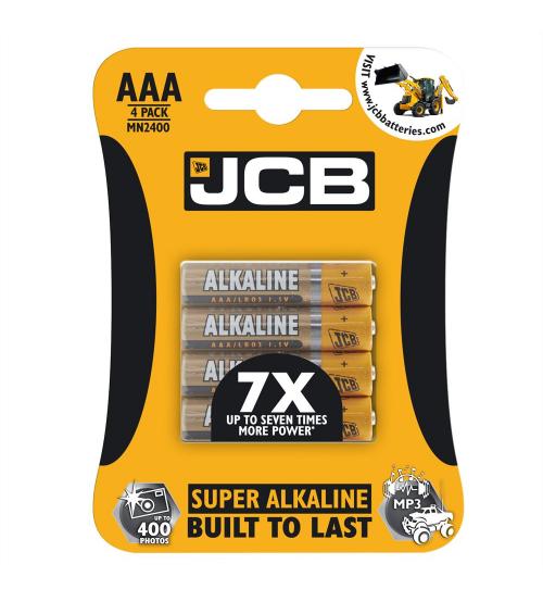 JCB S5337 LR03 / AAA 1.5V Super Alkaline Batteries Carded 4