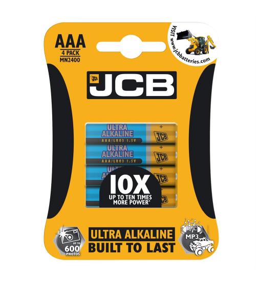 JCB S5492 LR03 / AAA 1.5V Ultra Alkaline Batteries Carded 4