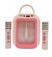Lexibook BTC030PK Portable Karaoke Speaker with Two Wireless Microphones - Pink