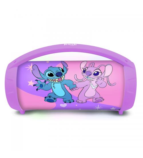 Lexibook BTP585D1Z Disney Stitch Angel Bluetooth Speakers with Lights & Mic
