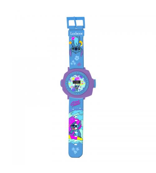 Lexibook DMW050D Disney Stitch Children's Projection Watch with 20 Images