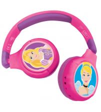 Lexibook HPBT010DP Disney Princess Bluetooth & Wired Foldable Headphones