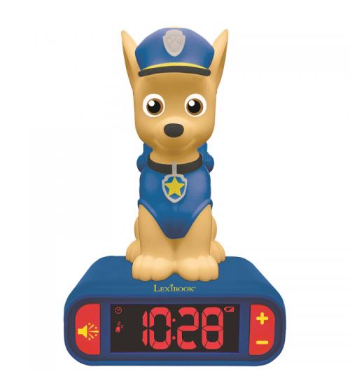Lexibook RL800PA Paw Patrol Chase Childrens Clock with Night Light