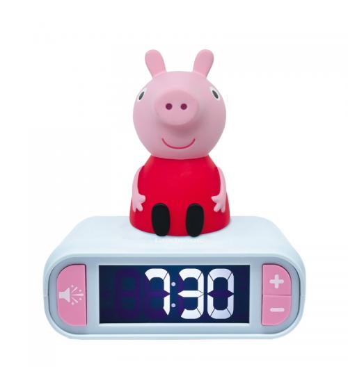 Lexibook RL800PP 3D Peppa Pig Childrens Clock with Night Light