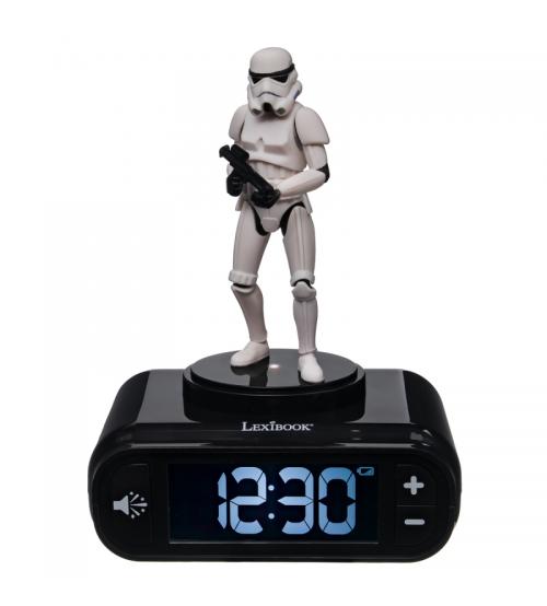 Lexibook RL800SW2 3D Star Wars Stormtrooper Childrens Clock with Night Light