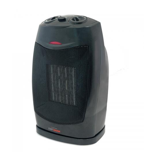 Lloytron F2202BK Stay Warm 1500W Oscillating PTC Ceramic Heater