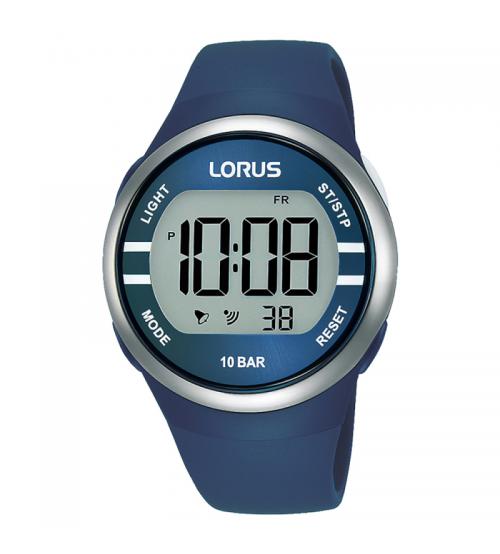 Lorus R2339NX9 Mens Blue Silicone Strap Digital Watch