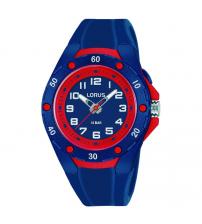 Lorus R2373NX9 Kids Dark Blue Silicone Strap & Dial Watch with Red Accents