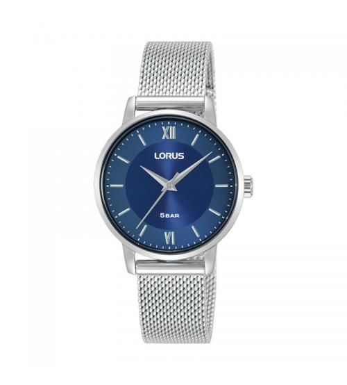 Lorus RG279TX9 Ladies Classic Watch with Stainless Steel Mesh Strap & Blue Dial