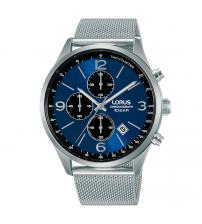 Lorus RM315HX9 Mens Dress Chronograph Watch with Stainless Steel Mesh Braclet & Blue Dial