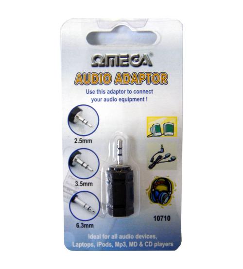 Omega 10711 3.5mm to 2.5mm Audio Adaptor