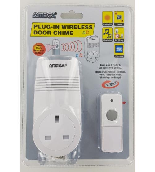 Omega 17627 Plug In Wireless Door Chime
