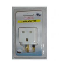 Omega 21111 2 Way Adaptor Unfused 10 Amp Max Load Blister Packing