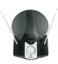 Omega 24446 Stylish TV Amplifier Antenna with 2 Rods - Black