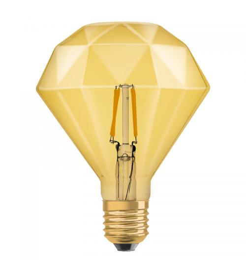 Osram LV091955 1906 LED 40W E27 Vintage Filament Gold Glass Diamond ES Bulb