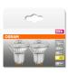 Osram LV260252 LED 50W Full Glass Spot Lamp GU10 Bulb - Twin Pack