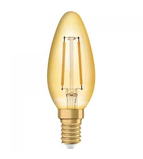 Osram LV293205 1906 LED 12W E14 Vintage Filament Gold Glass Candle SES Bulb
