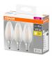 Osram LV819375 LED Frosted Filament 40W Candle SES (E14) 3 PACK