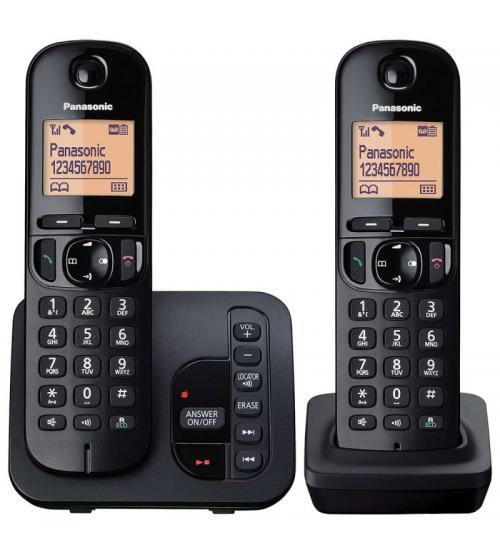 Panasonic KXTGC222EB Digital Cordless Answer Phone with Nuisance Calls Block - Twin