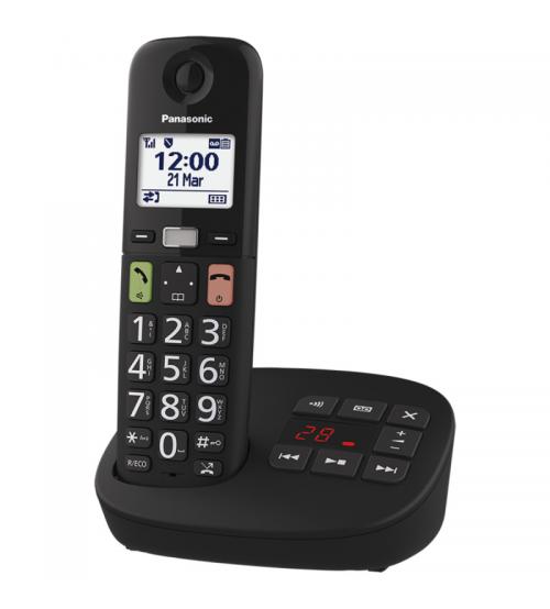 Panasonic KXTGU130EB Big Button Digital Cordless Telephone - Single
