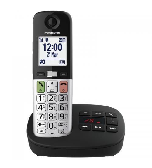 Panasonic KXTGU430EB Big Button Digital Cordless Telephone with Answering Machine - Single