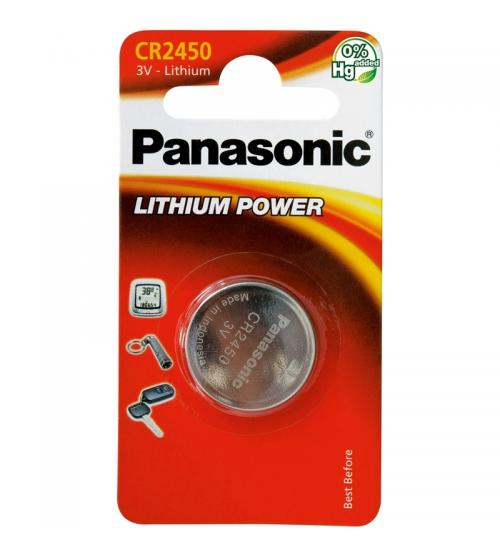 Panasonic CR2450-C1 3V Lithium Coin Cells Carded 1