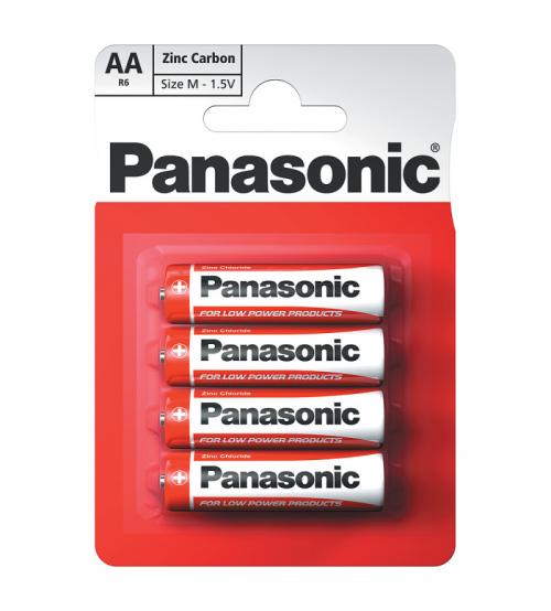 Panasonic R6RZ-4BP AA Zinc Carbon 1.5V Batteries Carded 4