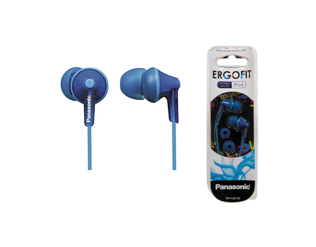 Panasonic - Blue RP-HJE125E-A Ear Headphones In
