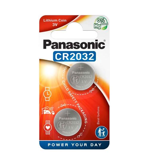 Panasonic S5284 3V CR2032 Lithium Coin Cell - Pack of 2